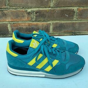 Adidas Green & Yellow Retro Trainer Sneakers Size 7.5 NEW